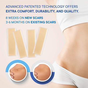 Medical-Grade Drug Free Silicone Scar Sheets for C-Section, Softens & Flattens Stretch Marks