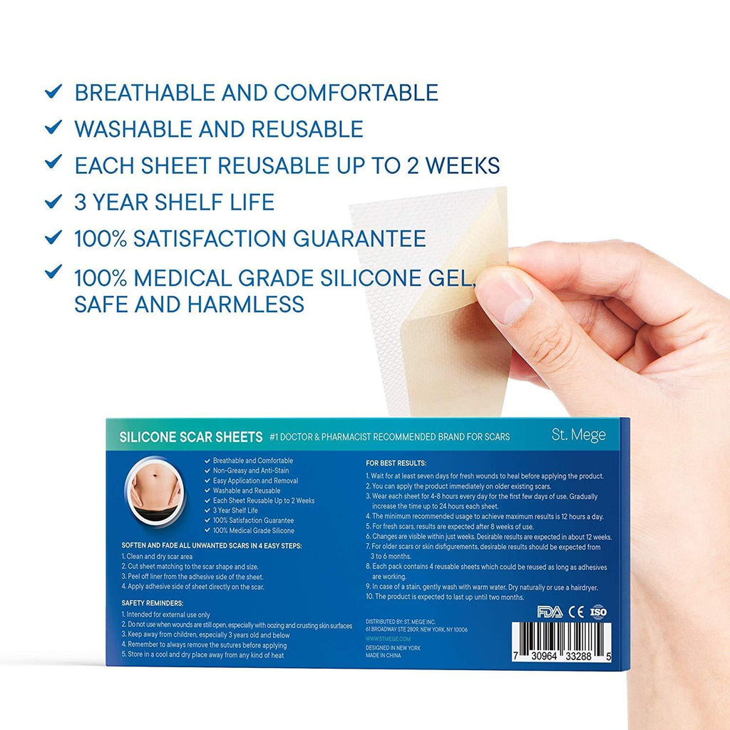 Aroamas Professional Silicone Scar Removal Sheets for Scars Caused by