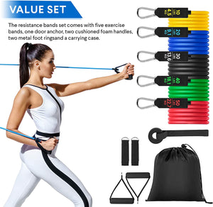 St. Mege 11 Pack Resistance Bands Set